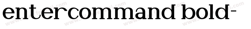 entercommand bold字体转换